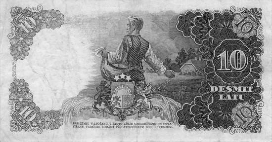 Lettland p29d 10 Latu 1939